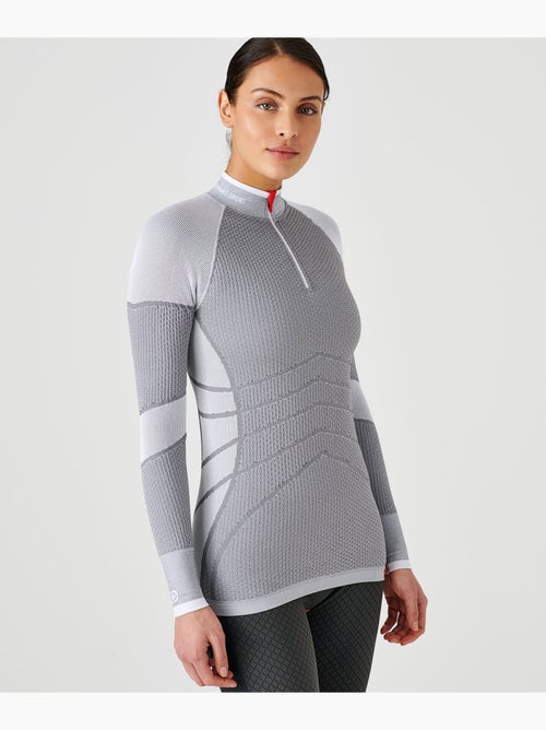 T-shirt col zippé Energy Thermolactyl 4 femme - DamartSport - Kiabi