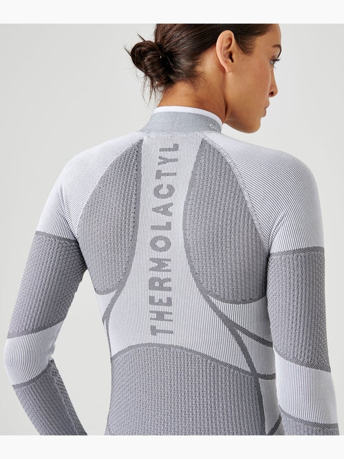 T-shirt col zippé Energy Thermolactyl 4 femme - DamartSport - Kiabi