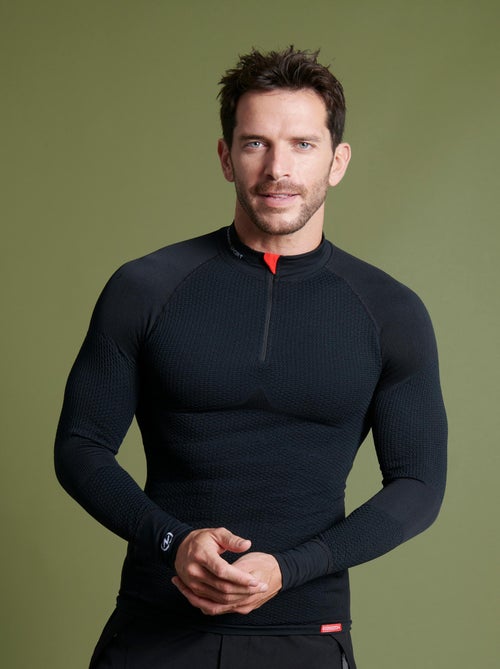 T-shirt col zippé Energy Thermolactyl 4 homme thermique - DamartSport - Kiabi