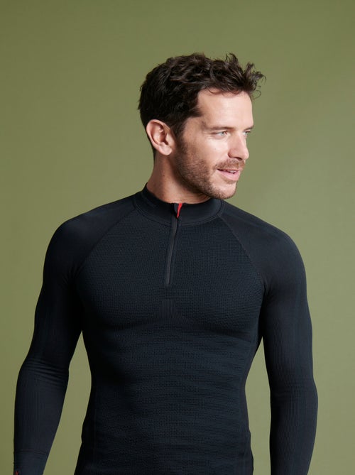 T-shirt col zippé Energy Thermolactyl 5 homme - DamartSport - Kiabi