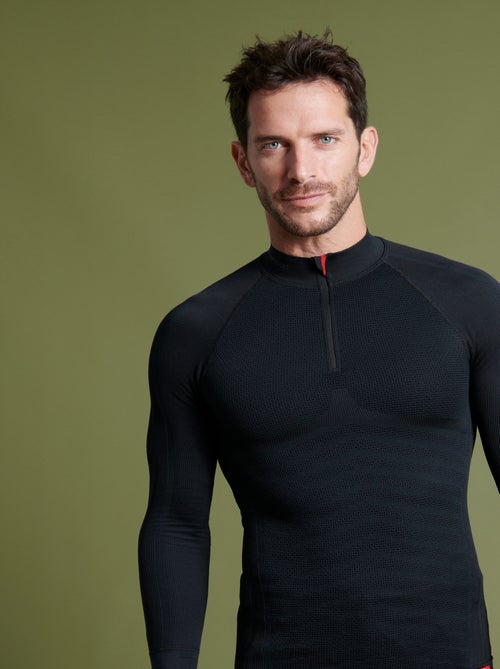 T-shirt col zippé Energy Thermolactyl 5 homme thermique - DamartSport - Kiabi