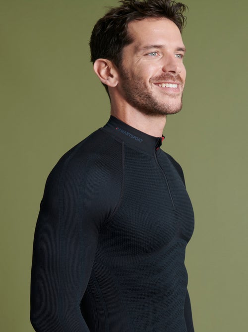 T-shirt col zippé Energy Thermolactyl 5 homme thermique - DamartSport - Kiabi