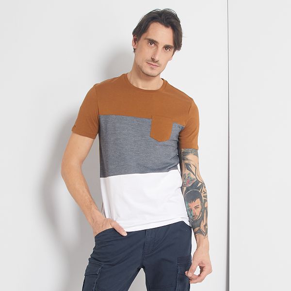 t shirt homme beige