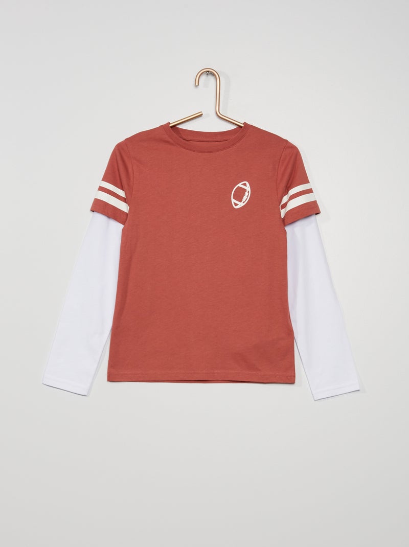 T-shirt 'Columbus' en jersey rose - Kiabi