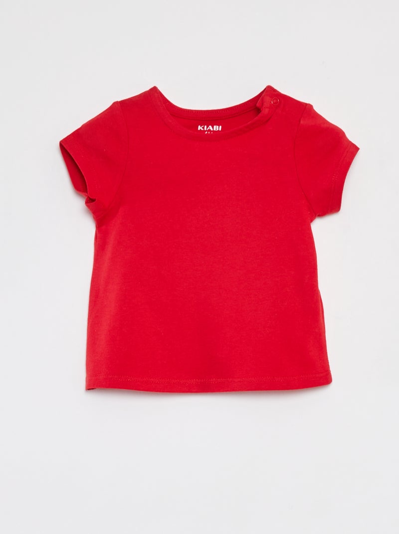 T-shirt + combishort à imprimé fleuri - 2 pièces BLANC - Kiabi