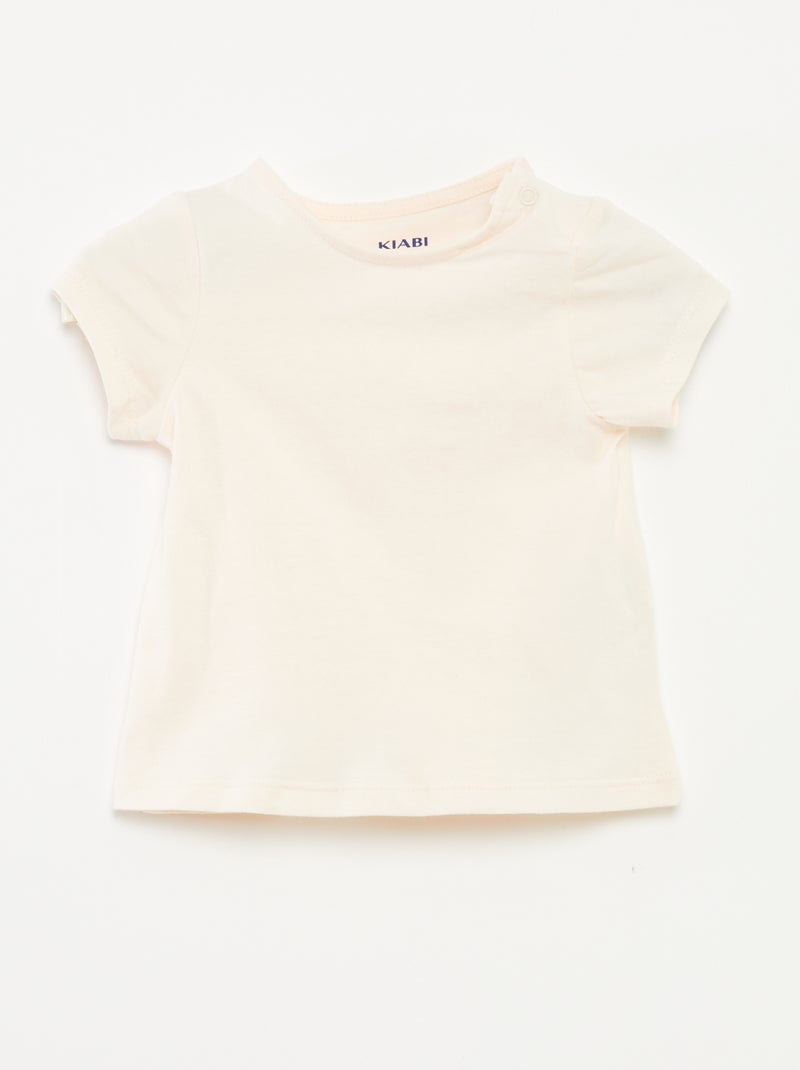 T-shirt + combishort à imprimé fleuri - 2 pièces ROSE - Kiabi