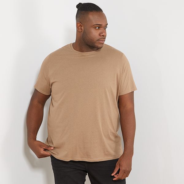 t shirt beige homme