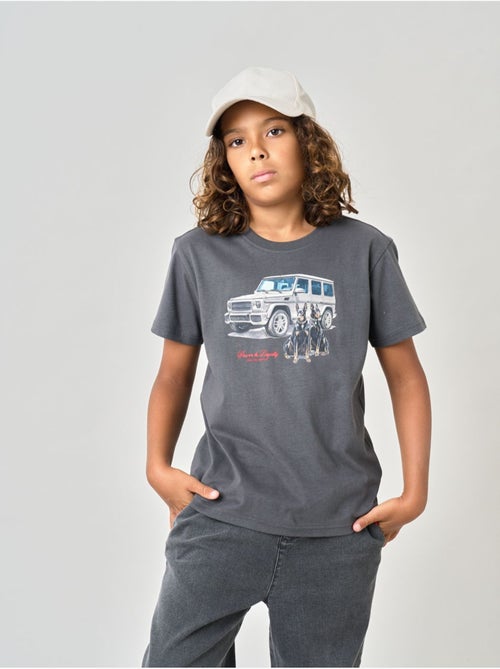 T-shirt confort garçon en coton imprimé voiture & chiens 'deeluxe' - Kiabi T-shirt confort garçon en coton imprimé voiture & chiens 'deeluxe' - Kiabi