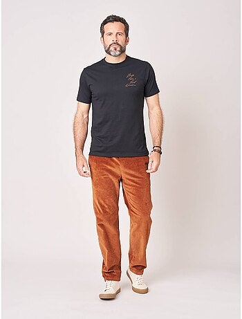 T-shirt confort homme en 100% coton imprimé chien gentleman 'deeluxe'