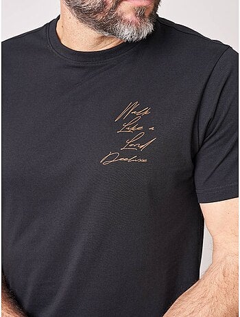 T-shirt confort homme en 100% coton imprimé chien gentleman 'deeluxe'