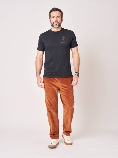 T-shirt confort homme en 100% coton imprimé chien gentleman 'Deeluxe' - Kiabi