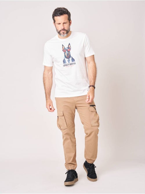 T-shirt confort homme en 100% coton imprimé chien lunettes 'deeluxe' - Kiabi T-shirt confort homme en 100% coton imprimé chien lunettes 'deeluxe' - Kiabi