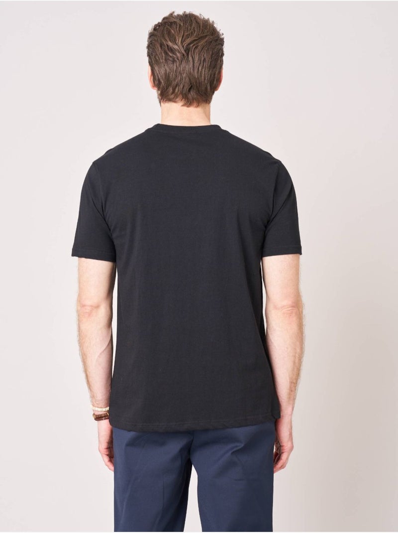 T-shirt confort homme en 100% coton imprimé chien lunettes 'Deeluxe' Noir - Kiabi