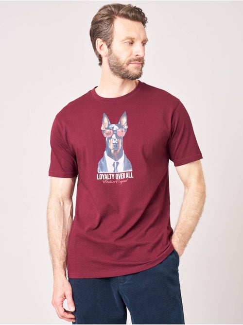 T-shirt confort homme en 100% coton imprimé chien lunettes 'deeluxe' - Kiabi T-shirt confort homme en 100% coton imprimé chien lunettes 'deeluxe' - Kiabi