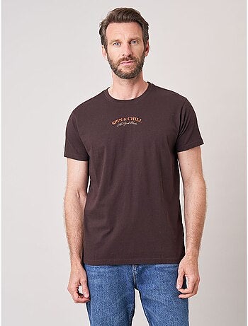 T-shirt confort homme en 100% coton imprimé platine vinyle 'deeluxe'