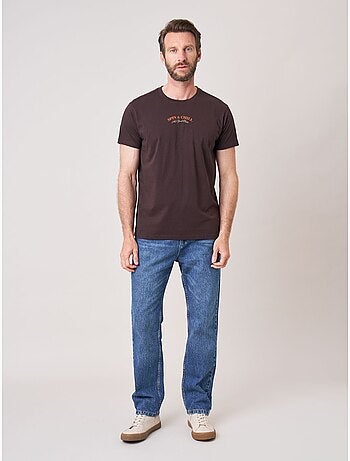 T-shirt confort homme en 100% coton imprimé platine vinyle 'deeluxe'