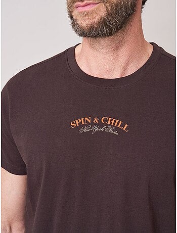 T-shirt confort homme en 100% coton imprimé platine vinyle 'deeluxe'
