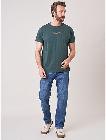 T-shirt confort homme en 100% coton imprimé platine vinyle 'deeluxe'