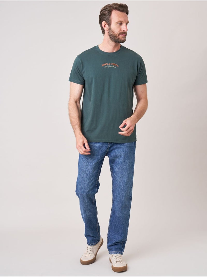 T-shirt confort homme en 100% coton imprimé platine vinyle 'deeluxe' Noir - Kiabi