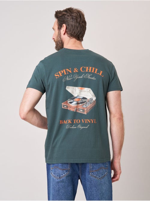 T-shirt confort homme en 100% coton imprimé platine vinyle 'deeluxe' - Kiabi