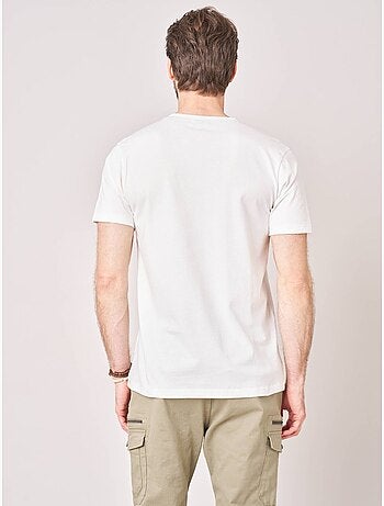 T-shirt confort homme en 100% coton jersey imprimé crâne rock 'Deeluxe'