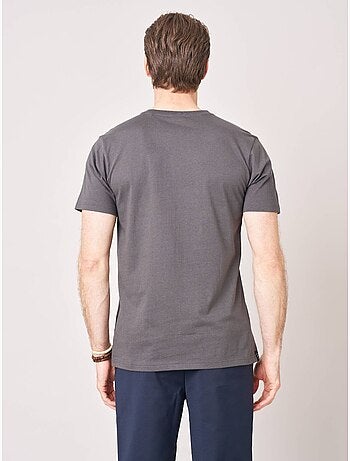 T-shirt confort homme en 100% coton jersey imprimé crâne rock 'Deeluxe'