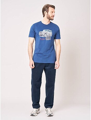 T-shirt confort homme en coton imprimé voiture & chiens 'deeluxe'
