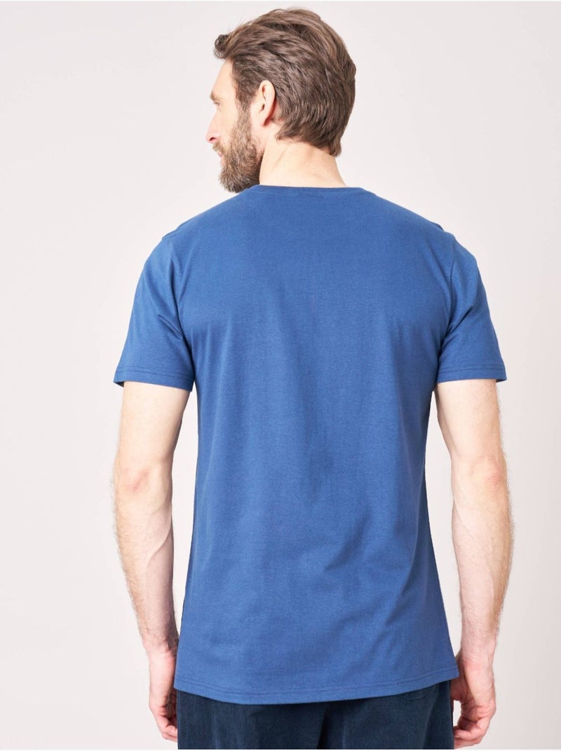 T-shirt confort homme en coton imprimé voiture & chiens 'deeluxe' Bleu marine - Kiabi