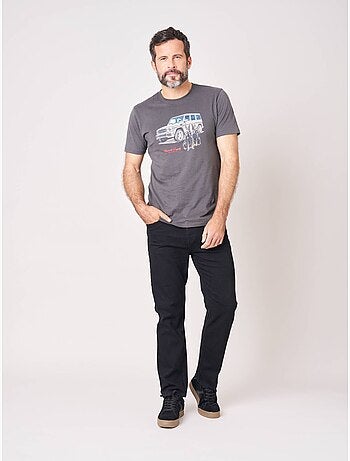 T-shirt confort homme en coton imprimé voiture & chiens 'deeluxe'