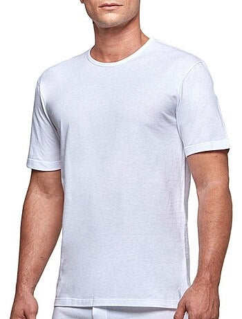 T-shirt confort pur coton col rond Essentials - Kiabi