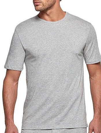 T-shirt confort pur coton col rond Essentials - Kiabi