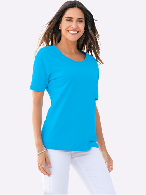T-shirt confortable à encolure ronde et manches courtes - Taille standard - Moda Vilona - Kiabi