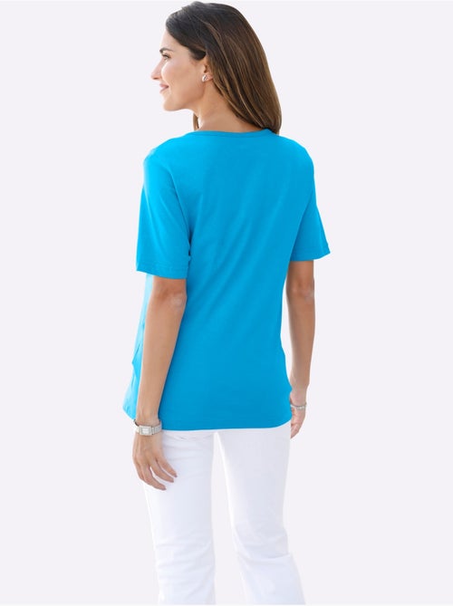 T-shirt confortable à encolure ronde et manches courtes - Taille standard - Moda Vilona - Kiabi