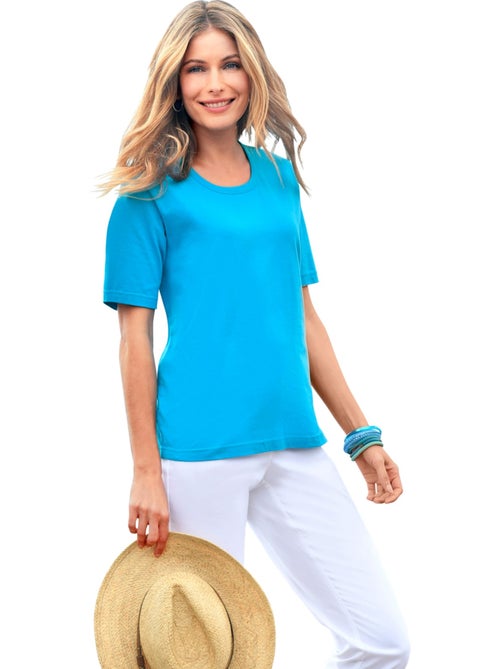 T-shirt confortable à encolure ronde et manches courtes - Taille standard - Moda Vilona - Kiabi