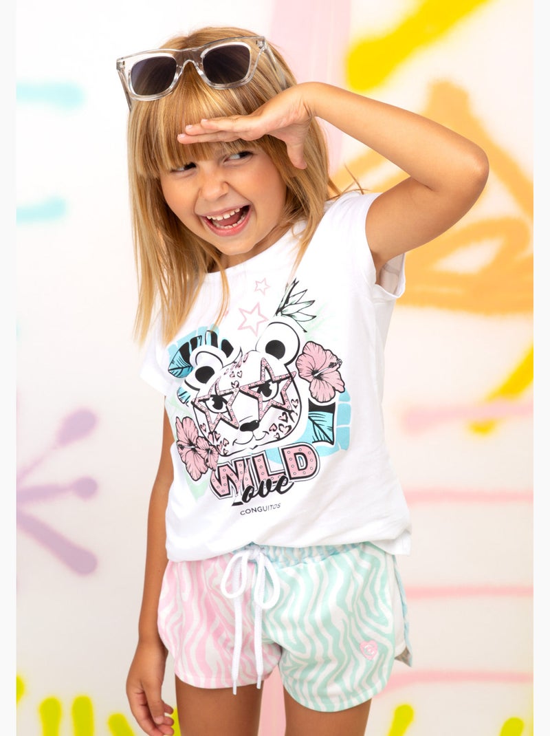 T-shirt conguitos Blanc - Kiabi