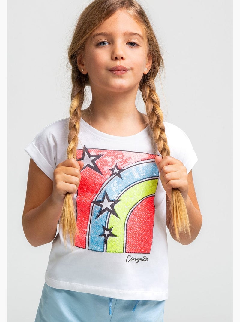 T-shirt conguitos Blanc - Kiabi