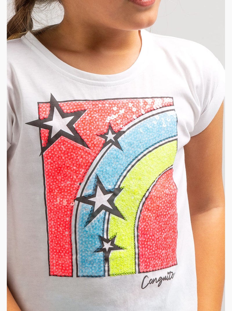 T-shirt conguitos Blanc - Kiabi