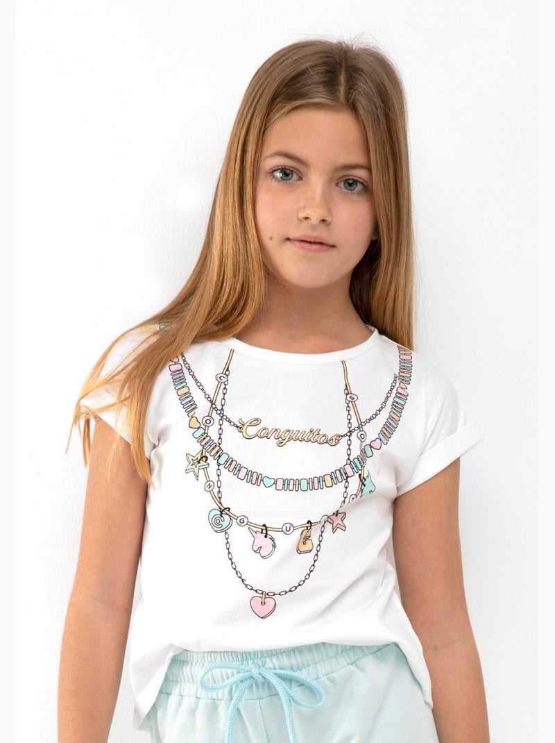 T-shirt conguitos Blanc - Kiabi