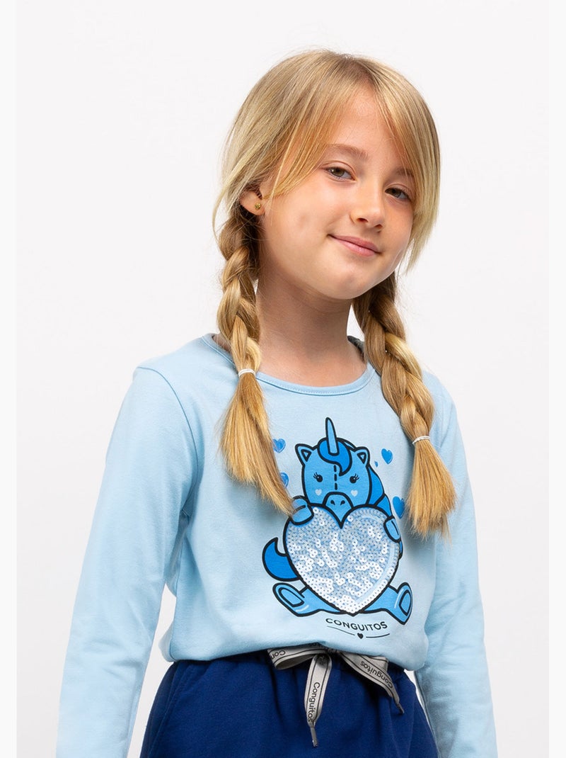 T-shirt conguitos Bleu roi - Kiabi