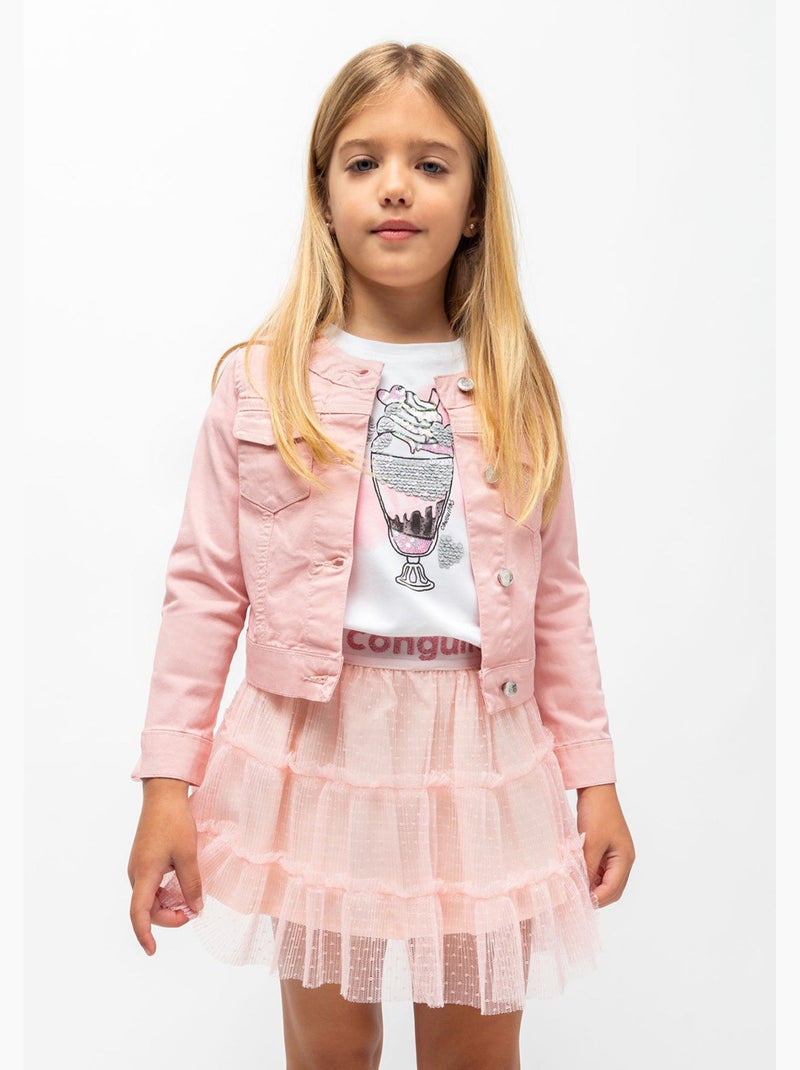 T-shirt conguitos chaqueta Rose - Kiabi