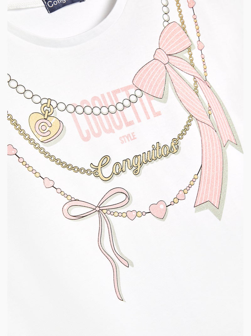T-shirt conguitos coquette Blanc - Kiabi