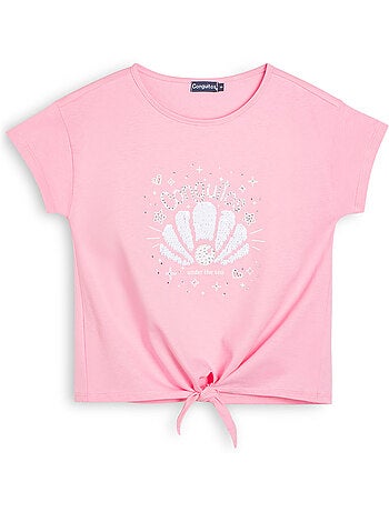 T-shirt conguitos diseño frontal purpurina