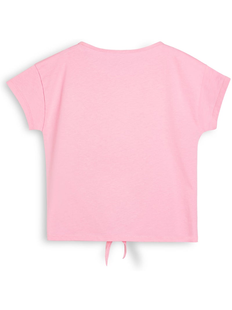 T-shirt conguitos diseño frontal purpurina Rose - Kiabi