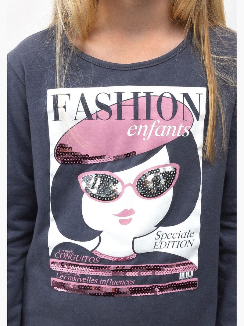T-shirt conguitos Gris Gris - Kiabi