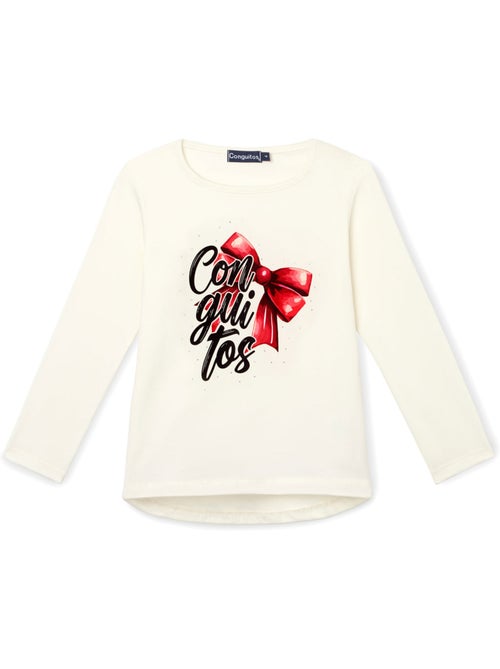 T-shirt conguitos larga estampado - Kiabi