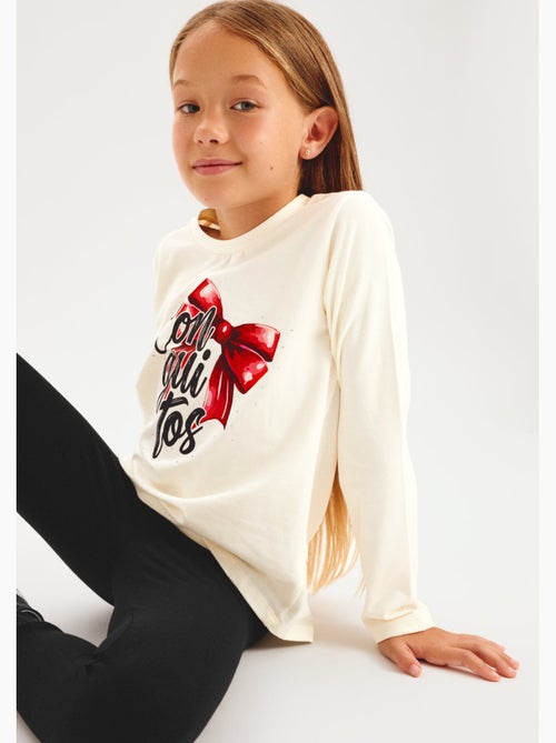 T-shirt conguitos larga estampado - Kiabi