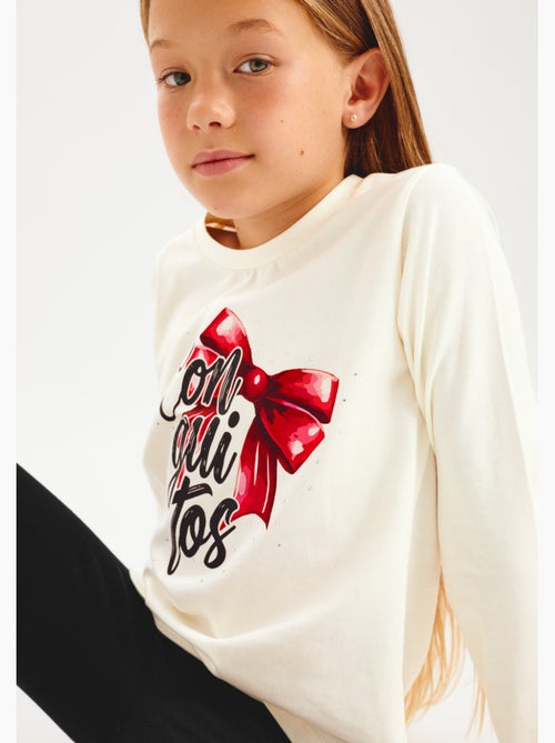 T-shirt conguitos larga estampado - Kiabi