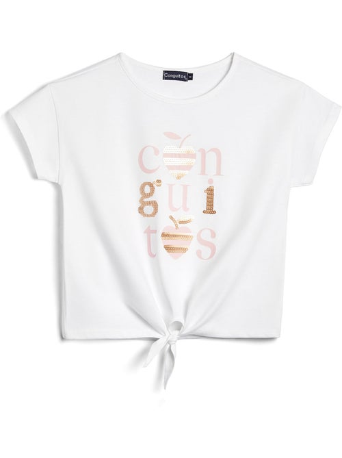 T-shirt conguitos lentejuelas - Kiabi T-shirt conguitos lentejuelas - Kiabi