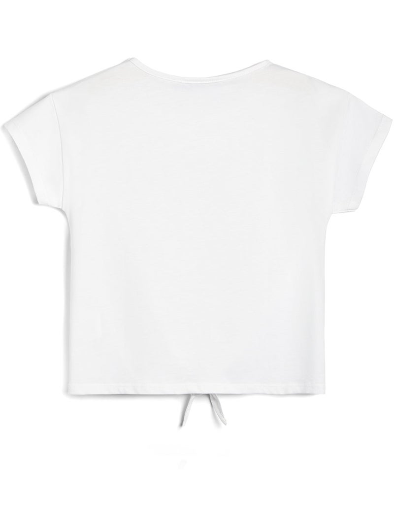 T-shirt conguitos lentejuelas Blanc - Kiabi