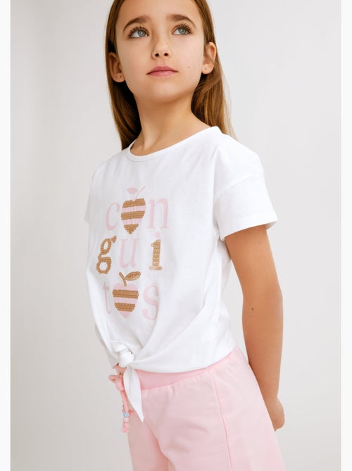 T-shirt conguitos lentejuelas - Kiabi T-shirt conguitos lentejuelas - Kiabi
